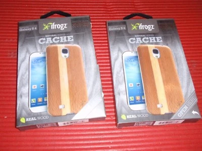 2 NUEVOS IFROGZ MADERA REAL TELÉFONO CUBIERTA / FUNDA CACHÉ PARA GALAXY S4 ZAGG Foto 1 de 4