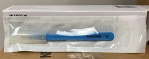 McKesson Skalpell unsicher Größe 15 Edelstahl sensorischer Griff CS/100 10bx/10ea - Bild 1 von 3
