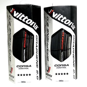 1 or 2 Vittoria Corsa Control G+2.0 700 x 30C Clincher Bike Tire 320TPI- Black - Picture 1 of 2