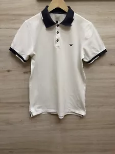 Armani Junior Boys White Polo Shirt Size 16A 175 - Picture 1 of 6