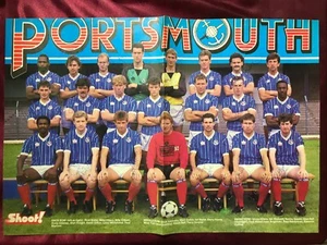 22 Autographs PORTSMOUTH FC 1980s-Handsigned Poster! Mariner/Swain/Hilaire aso - Picture 1 of 7