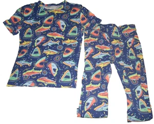 Boys Size 14 Shark Shirt & Pants Pajama Combo - Picture 1 of 1