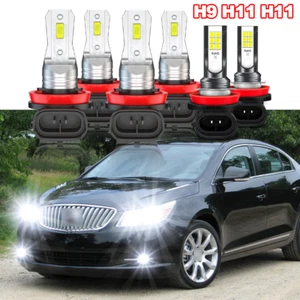 Fit Buick LaCrosse 2010-2013 6x 6000K LED Headlight Hi&Lo Beam + Fog Light Bulbs - Picture 1 of 12