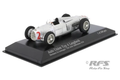Auto Union Typ A Langheck Eifelrennen 1934 Hermann zu Leiningen 1:43 Minichamps - Bild 1 von 3