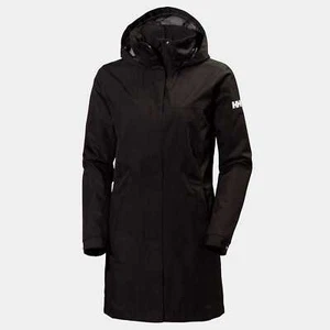 Helly Hansen Women’s HELLY TECH® Waterproof Aden Long Rain Jacket, Black -XLarge - Picture 1 of 8
