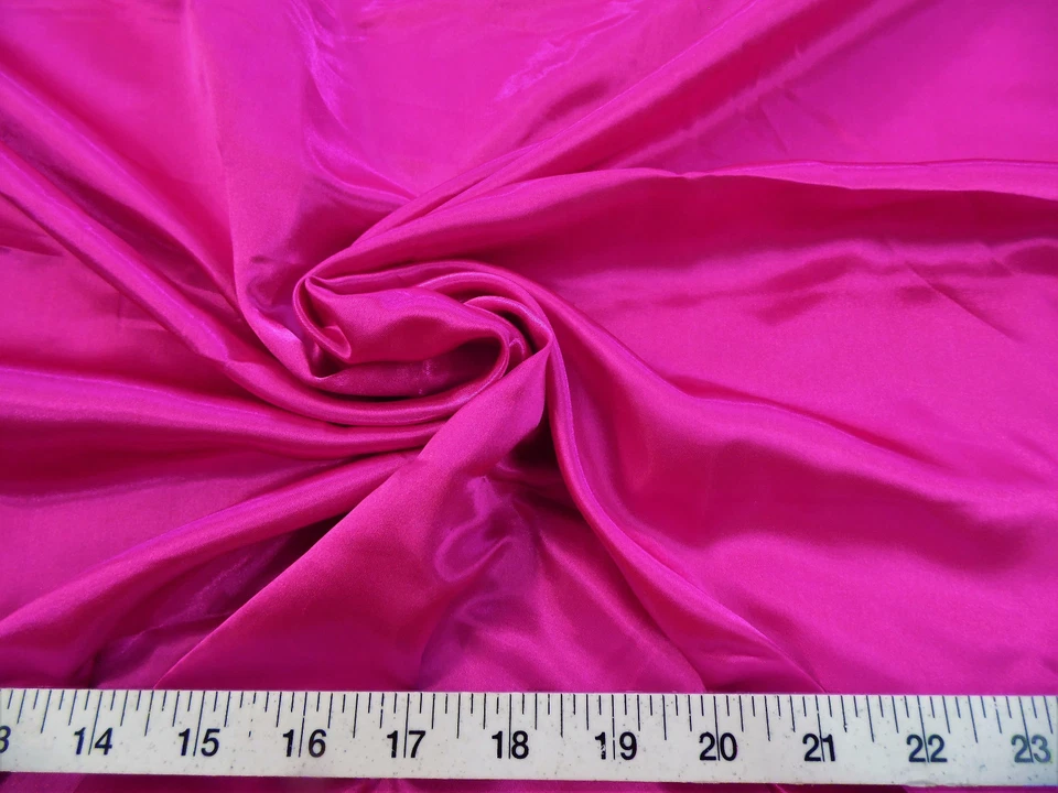 Discount Fabric Charmeuse Silky Bridal Satin Apparel Fuschia Pink CS12 - Image 1 of 1