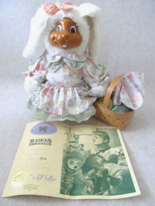 Raikes Wooden Face Bear Buttercup Limited Edition 1993 Brown White NEW - Picture 1 of 9