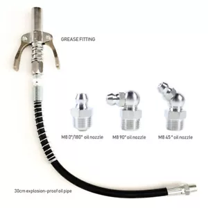 Fettpresse Kupplung Hochdruck Schnellverschluss Verschlussdüsen mit Schlauch für 1/8"NPT - Bild 1 von 17