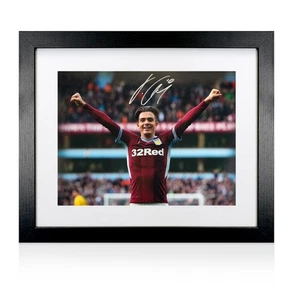 Framed Jack Grealish Signed Aston Villa Photo - Winning Against Birmingham - Picture 1 of 5