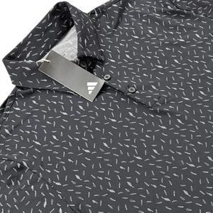 Adidas Mens Ultimate 365 All Over Print Polo Shirt Size M Black USF Bulls - Picture 1 of 8