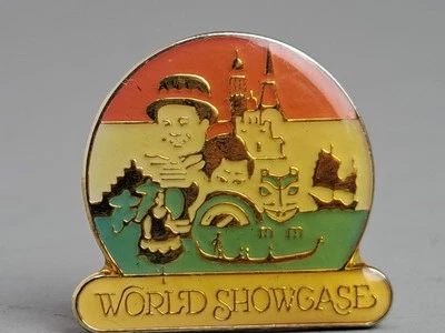 Insignia prendedor WDW World Showcase '86 Walt Disney World Epcot 15 aniversario 1986 Foto 1 de 4