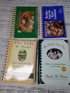Lot of 2 Paula Deen The Lady and Sons Cookbooks & 2 Pampered Chef Cookbooks - Picture 1 of 7