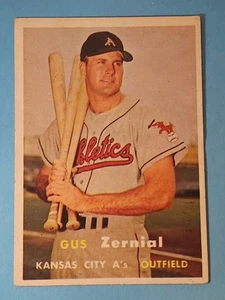 1957 Topps Gus Zernial Kansas City Athletics A's #253 EX+ ⚾ - Picture 1 of 8