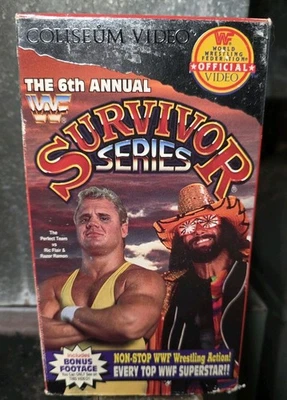 WWF 6th Annual Survivor Series (VHS, 1992) Coliseum Video Savage Bret Hart - Image 1 of 4