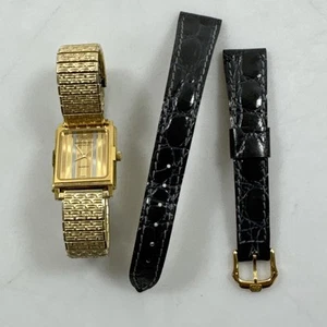 Raymond Weil 18K Gold Electroplated Lady's Tank Style Watch - Picture 1 of 14