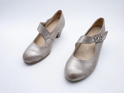 Semler Femmes Escarpins Chaussures En Cuir Argent Taille 37 EU Art. 34546-95 - Photo 1/4