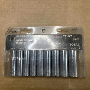 CRAFTSMAN USA -V- SERIES 9 - 34309 METRIC 3/8'' DRIVE DEEP SOCKET SET 934309 - Picture 1 of 7