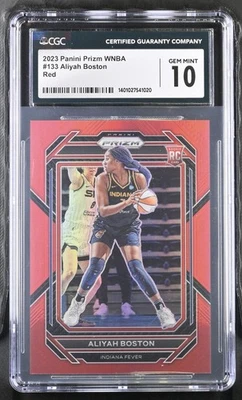 2023 Prizm WNBA Aliyah Boston Red Prizm RC /199 CGC 10 GEM MINT Fever (Pop 20) - Image 1 of 4