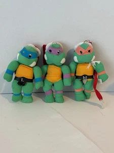 Teenage Mutant Ninja Turtles Ornament Vintage 1989 TMNT Plush Ace RARE w/ Hat - Picture 1 of 4