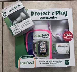 New LeapFrog Pink Protect & Play Accessories & Car Adapter Combo Pack  LeapPad2 - Picture 1 of 1