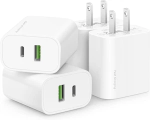 4-Pack 20W USB-C & USB-A Charger for iPhone, iPad, and More - Picture 1 of 6