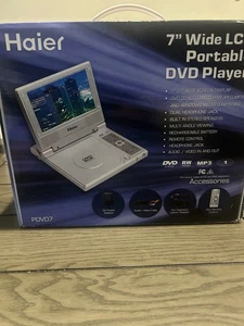 Haier Portable DVD Player 7 in LCD TFT Screen PDVD770 w Accessories Open Box - Picture 1 of 9