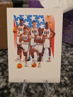 EE. UU. Baloncesto Dream Team INSERTAR TARJETA SSP Jordan Magic Bird ERROR SIN BORDE DORADO Foto 1 de 2