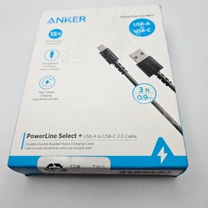 Anker - PowerLine Select+ USB-A to USB-C 2.0 Cable 6ft - white - Picture 1 of 2