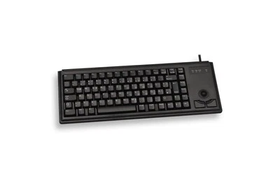Cherry G84-4400 Compact Ultra Slim Trackball USB Keyboard - Black UK Layout - QW - Image 1 of 4