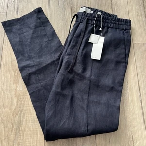 Vince 100 % Hanf Hose Herren Medium marineblau Kordelzug ausgezeichnet UVP $ 248 - Bild 1 von 11