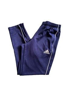 Boy’s Adidas Aeroready Athletic Track Pants Navy Zip Pockets & Calfs Size Medium - Picture 1 of 10
