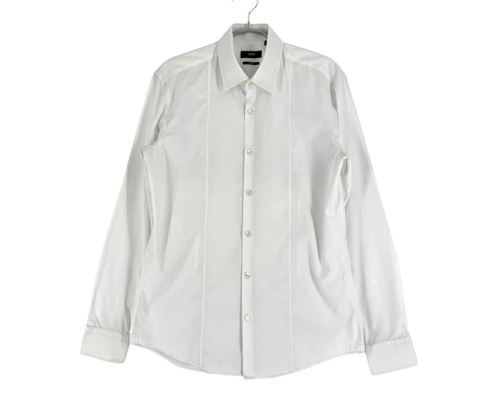 Hugo Boss Camicia Formale Slim Fit Da Uomo Taglia M - 40 - 15 3/4 - Immagine 1 di 4