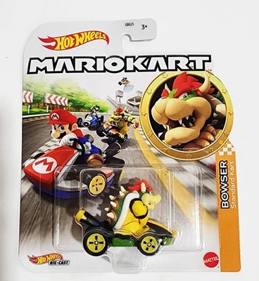 Hot Wheels Mario Kart Bowser With Standard Mattel 1:64 Diecast Vehicle - Image 1 of 2