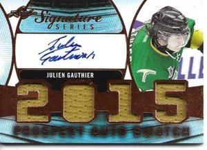 2015 ITG Leaf Signature Series JULIEN GAUTHIER #PAJ-JG1 Patch Autograph #/30 - Picture 1 of 2