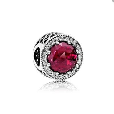 PANDORA Anhänger Kristall 791725 NBP Strahlenkranz ⭐️ Charm NEU 925 ROSA Lila - Bild 1 von 4