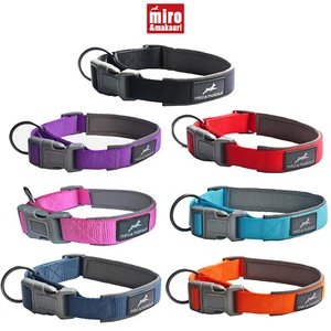Miro Makauri Padded Nylon Dog Collar Adjustable Designer Luxury Neoprene Soft - Picture 1 of 15
