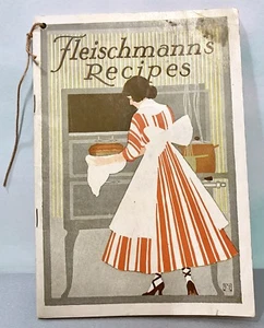 Vintage Recipe Booklet Baked Raised Bread 1915 The Flieschmann Company Advertise - Picture 1 of 12