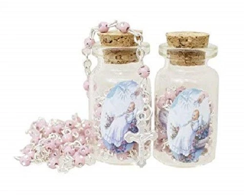 12 X Biberón Rosario Quinceañera Recuerdos Bautizo Rosita Favores Baby Shower Foto 1 de 1