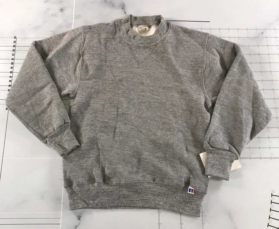 Vintage Russell Athletic Crewneck Sweatshirt Boys Small Heather Grey USA - Image 1 of 4