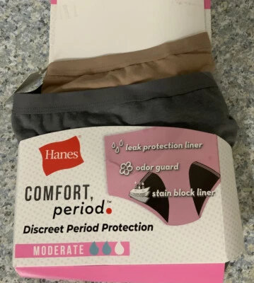 ⚡️Hanes Pantalones Cortos Para Mujer Confort Período y Posparto Moderado para Niño (Talla 5/S) 👉2pk Foto 1 de 2