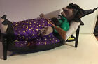 Vintage Gemmy Animated Halloween Sleeping Snoring Witch in Bed For Parts Repair