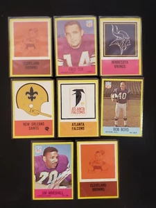 1967 Philadelphia Lot of 8 Boyd, Marshall, Cox, Falcons, Vikings, Browns, Saints - Picture 1 of 12