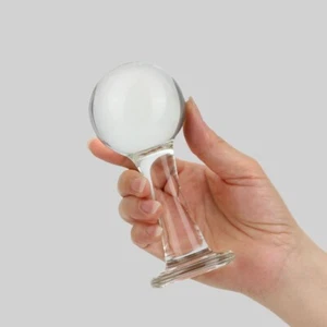 Glass Orb Big Ball Shaped Anal Butt Plug Anal Stretcher Stretching Sex Toys - Picture 1 of 7