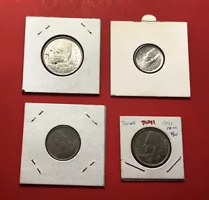 EGYPT(1937-1939)-4 VINTAGE COINS(5 Piasters,2 Piastes,5 Milliemes &10 Milliemes) - Picture 1 of 10