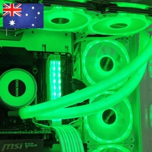 2pcs Water Cooling Raditor Tube Silicone Luminous Sleeve Aura Sync PC Case Decor - Afbeelding 1 van 12