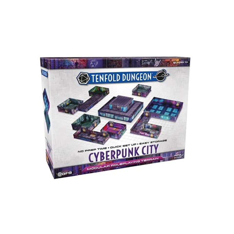 Tenfold Dungeon: Cyberpunk City Dungeon Tile Set D&D RPG Board Gale Force 9 - Image 1 of 1