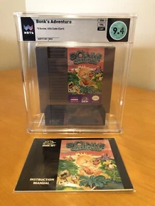 Bonk's Adventure w/Manual WATA 9.4 - Nintendo NES Rare Oval Seal Not VGA CGC - Picture 1 of 6