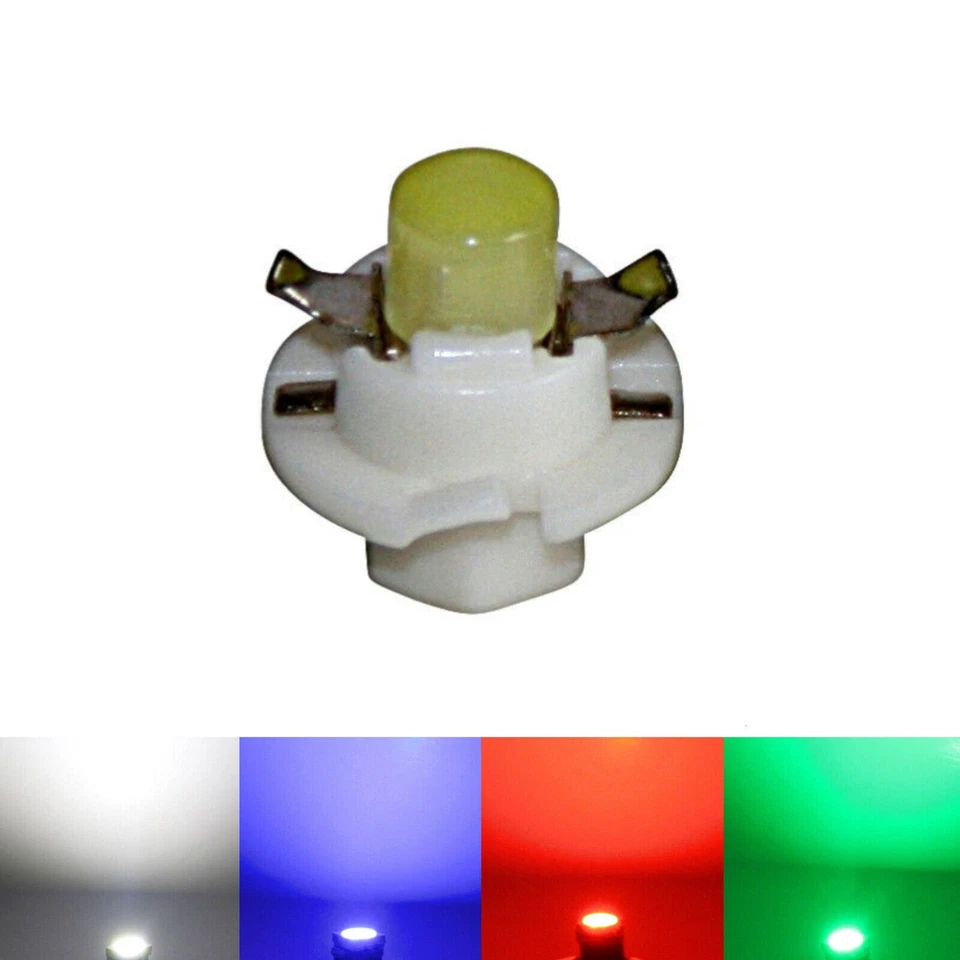 1X B8,4D LED SMD Socket Bax White Red Blue Green Dashboard Lighting Bulb B84D - Image 1 of 1
