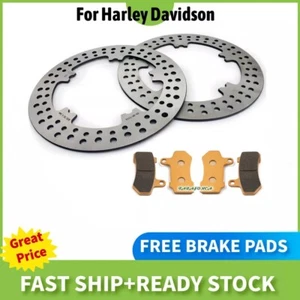 2X 11.8" Front Brake Rotors Pads for Harley VRSCDX Night Rod Special 2007-2017 - Picture 1 of 9
