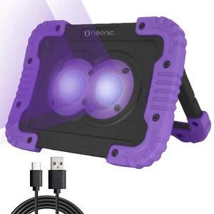 Neonic Rechargeable UV LED Black Light Battery Powered Blacklight Cordless 395 - Picture 1 of 6
